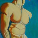 Painting titled "Le pensif" by Stefano, Original Artwork, Acrylic