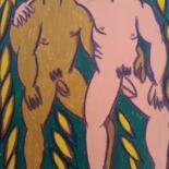 Ζωγραφική με τίτλο "Bananes" από Stephane Renaud, Αυθεντικά έργα τέχνης, Παστέλ
