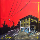 Painting titled "MotelRouge. #artist…" by Iconbys, Original Artwork, Acrylic