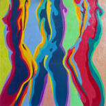 Painting titled "RHYTHMIC NUDES DANCE" by Stephen Conroy, Original Artwork, Acrylic Mounted on Wood Stretcher frame