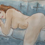 Dibujo titulada "Au repos" por Stewart Fletcher, Obra de arte original, Tinta