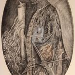 Printmaking titled "Merchant of Venice" by Leonid Stroganov, Original Artwork, Etching