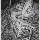 Incisioni, stampe intitolato "Adam and Eve. Ex Li…" da Leonid Stroganov, Opera d'arte originale, Acquaforte