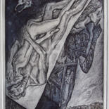Incisioni, stampe intitolato "Eros III" da Leonid Stroganov, Opera d'arte originale, Acquaforte