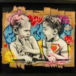 Painting titled "Ice Cream" by Sufyr, Original Artwork, Spray paint Mounted on Wood Panel