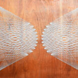 Sculptuur getiteld "Nailed it Series No…" door Sumit Ratta, Origineel Kunstwerk, String Art