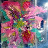 Painting titled "Lily- -card holder" by Lily Moonheart, Original Artwork, Pigments