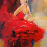 Peinture intitulée "Flamenco dancer 62" par Susana Zarate, Œuvre d'art originale, Huile