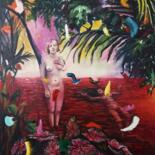 Peinture intitulée "Océan Rouge" par Svetlana Maksimenko, Œuvre d'art originale, Huile Monté sur Châssis en bois