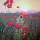 Painting titled "Poppy field" by Svetlana Samovarova (SA.LANA), Original Artwork, Oil
