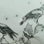 「Eagle's Return」というタイトルの描画 Syed Akheelによって, オリジナルのアートワーク, インク