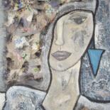 Peinture intitulée "La boucle d'oreille…" par Sylvie Oliveri, Œuvre d'art originale, Acrylique