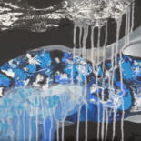 Peinture intitulée "Nuit d'orage" par Sylvie Oliveri, Œuvre d'art originale, Acrylique