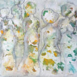 Peinture intitulée "la foule au féminin…" par Sylvie Oliveri, Œuvre d'art originale, Acrylique Monté sur Châssis en bois