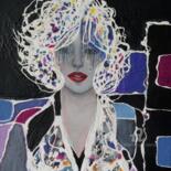 Peinture intitulée "Icône: Version Mari…" par Sylvie Oliveri, Œuvre d'art originale, Acrylique