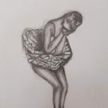 Desenho intitulada "Ballerine" por Sylvain Zabeth, Obras de arte originais, Lápis
