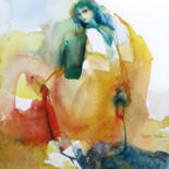 「Apparat」というタイトルの絵画 Sylvia Baldevaによって, オリジナルのアートワーク, 水彩画