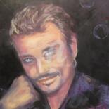 Painting titled "JOHNNY" by Sylvia Fuet, Original Artwork, Oil