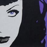 Painting titled "purple femme fatale" by Sylvia Callan, Original Artwork