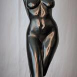 Sculpture intitulée "GOLDEN LADY BLACK" par Sylvie Bourély (SB), Œuvre d'art originale, Bronze