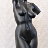 Sculpture intitulée "Black THEA" par Sylvie Bourély (SB), Œuvre d'art originale, Argile