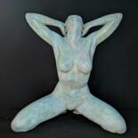 Sculpture titled "PLENITUDE TC" by Sylvie Bourély (SB), Original Artwork, Clay