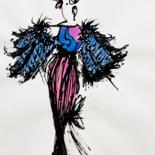 Drawing titled "Mademoiselle Koko 1" by Lili Ks, Original Artwork, Ink