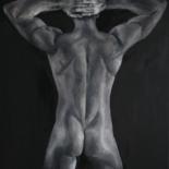 Malerei mit dem Titel "Body sculpt" von Sylvie Lescan, Original-Kunstwerk, Öl Auf Keilrahmen aus Holz montiert
