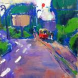 Painting titled ""Streetcar"" by Nataliia Mishniova, Original Artwork, Other