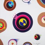 Incisioni, stampe intitolato "Jellyfish eyes-white" da Takashi Murakami, Opera d'arte originale