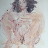 Pittura intitolato "Pose" da Philippe Tallis, Opera d'arte originale, Acquarello