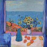 Painting titled "Still life" by Tam Nightingale, Original Artwork, Acrylic Mounted on Wood Stretcher frame