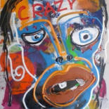 Painting titled "Crazy man" by Tanto Sutianto, Original Artwork