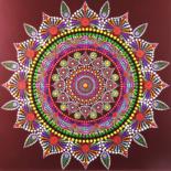 Pintura intitulada "Mandala | Lotus Rati" por Tara Devi, Obras de arte originais, Acrílico