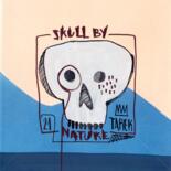 Zeichnungen mit dem Titel "Skull by nature #2" von Tarek Ben Yakhlef, Original-Kunstwerk, Tinte