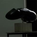 Sculpture titled "Black Nude" by Catalin Tarziu, Original Artwork, Stone