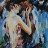 Painting titled "Hugs" by Tata Vo, Original Artwork, Oil