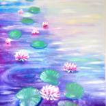 Peinture intitulée "Water lily awakenin…" par Tatsiana Yelistratava, Œuvre d'art originale, Huile