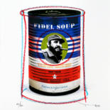 Printmaking titled "Tehos - Fidel Soup" by Tehos, Original Artwork, Digital Print