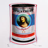 Incisioni, stampe intitolato "Tehos - Jesus cream" da Tehos, Opera d'arte originale, Stampa digitale