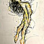 Картина под названием "Shining" - Teodora De Nobili, Подлинное произведение искусства, Эмаль Установлен на Деревянная рама д…