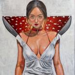Pintura titulada "Мухоморная девушка" por Teonanakatl, Obra de arte original, Acrílico