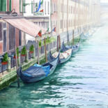 Painting titled "Venice" by Tetiana Koda, Original Artwork, Watercolor