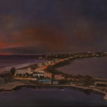 Painting titled "Early Morning at Ef…" by Tudor Gafton, Original Artwork, Oil Mounted on Wood Stretcher frame