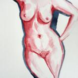Malerei mit dem Titel "Nude Portrait Nr. 26" von Thekla Kellmann, Original-Kunstwerk, Aquarell