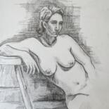Dessin intitulée "Nude Portrait Nr.10…" par Thekla Kellmann, Œuvre d'art originale, Crayon