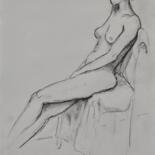 Drawing titled "Nude Portrait Women…" by Thekla Kellmann, Original Artwork, Pencil