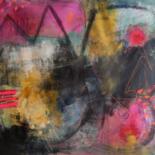 Peinture intitulée "Pink notes" par Thia Path, Œuvre d'art originale, Acrylique