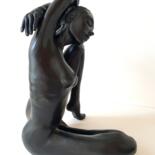 Скульптура под названием "bois d'ébène" - Thierry Godefroid, Подлинное произведение искусства, Терракота