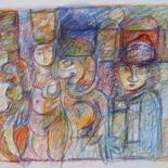 Drawing titled ""Les Porteuses d'ea…" by Thierry Pujalte, Original Artwork, Pencil